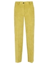 Skill&genes Corduroy Trousers In Yellow