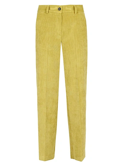 Skill&genes Corduroy Trousers In Yellow