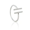 ASTRID & MIYU Chase Me Double Bar Ring in Silver