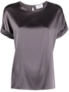 Snobby Sheep Silk Crewneck Shirt In Grey