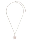 VERSACE SILVER TONE STAR PENDANT CHAIN NECKLACE IN BRASS WOMAN