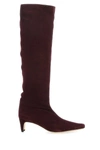 Staud Wally Suede Knee Boots In Purple