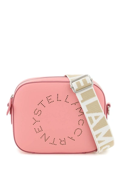 Stella Mccartney Camera Bag With Perforated Stella Logo In Pink