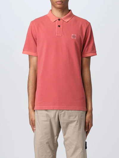 Stone Island Polo Shirt  Men Color Cyclamen In Pink