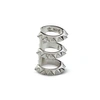 Gucci Croc Triple Ear Cuff Silver In Triple