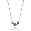 Gucci Three Dark Grey Pearls Necklace In Pearls