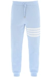 Thom Browne 4-bar Tapered Track Pants In Blue