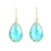 Latelita London Single Drop Earring Gold Blue Topaz Hydro