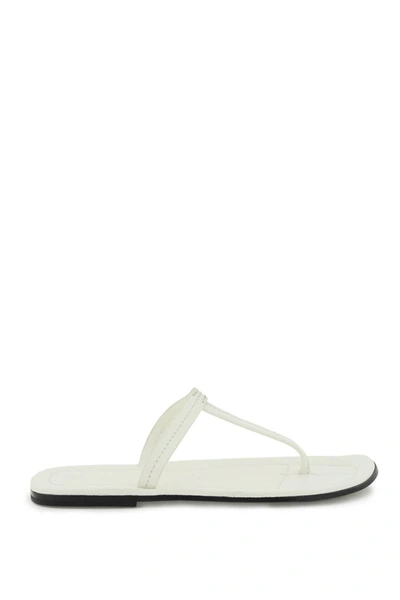 Totême Toteme Woman Thong Sandal Off White Size 10 Leather