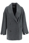 TOTÊME TOTEME DOUBLE-BREASTED WOOL PEACOAT