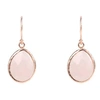 LATELITA LONDON PETITE DROP EARRING ROSEQUARTZ ROSEGOLD