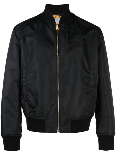 Versace Double-face Bomber Jacket Baroque 660 In Black