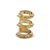 Gucci Croc Triple Ear Cuff Yellow Gold In Triple