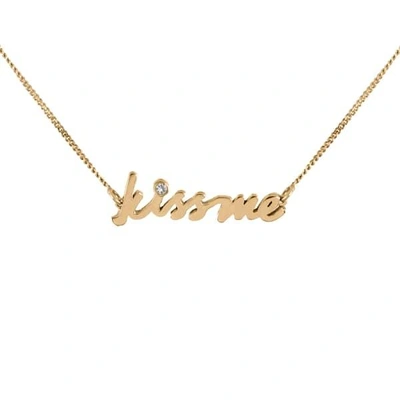 Gucci Kiss Me Diamond Necklace In Gold