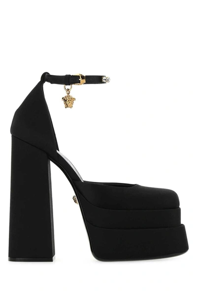 Versace With Heel In Black