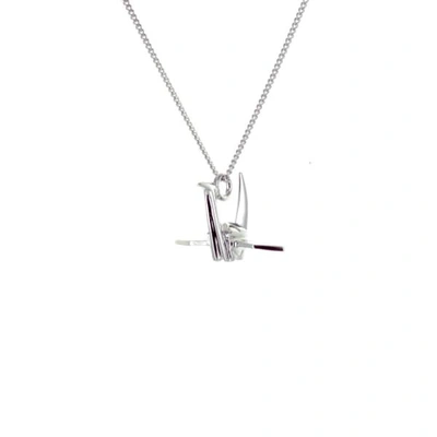 Gucci Mini Crane Necklace Sterling Silver