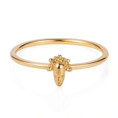 Gucci Tiny Voodoo Legba Ring Gold Vermeil