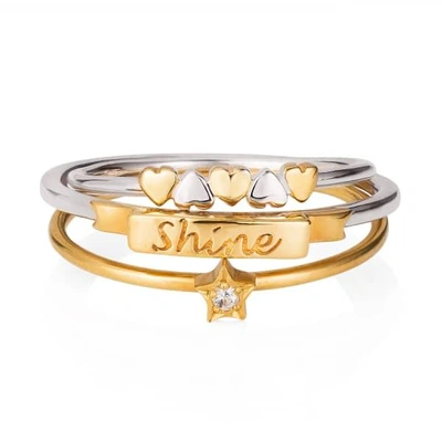 Gucci Shine Like A Star Hearts Stack Ring 