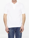 John Smedley Noah Knitted Cotton Polo Shirt In White