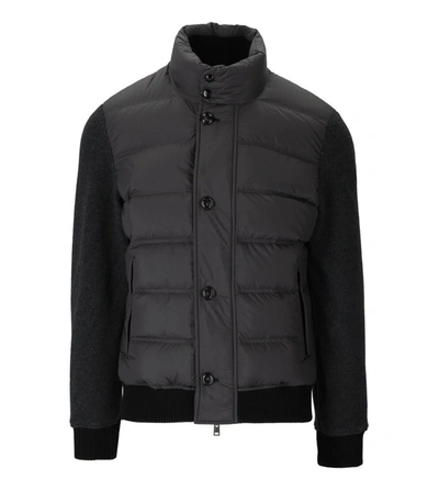 Woolrich Wool Bonded Hybrid Fleece Dark Grey Jacket