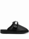 Suicoke Zavo Cab Puffy Nylon Mules In Black