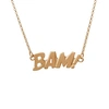 EDGE ONLY BAM LETTERS NECKLACE IN GOLD | A POP ART STATEMENT NECKLACE BAM!