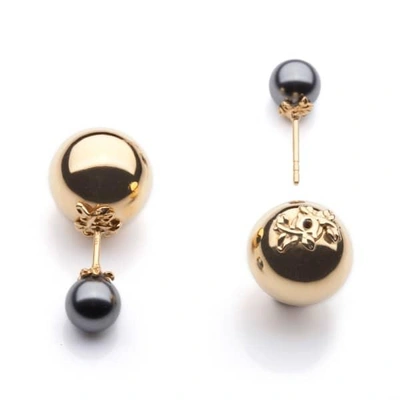 Gucci Orb And Pearl Stud Earrings