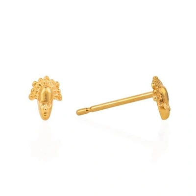 Gucci Tiny Voodoo Legba Earrings Gold