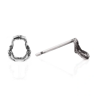 Gucci Shark Jawbone Earrings Silver