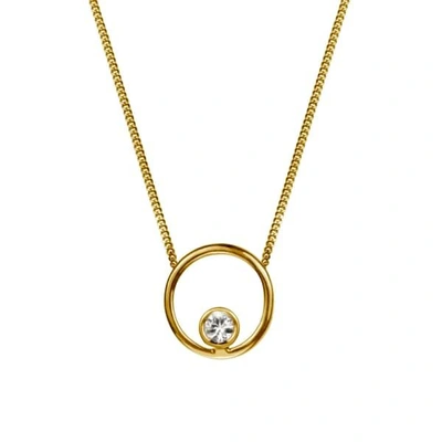 Gucci Halo Necklace White Sapphire & Gold Vermeil