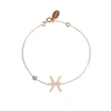 Latelita London Zodiac Horoscope Star Sign Bracelet Pisces Rosegold In Gold