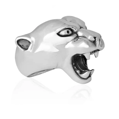GUCCI MEN'S PANTHER RING SILVER