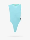 Courrèges Tech Jersey Twist Bodysuit In Blue