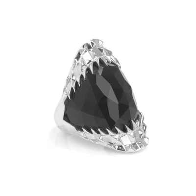 Gucci Black Vampire Bite Ring Silver
