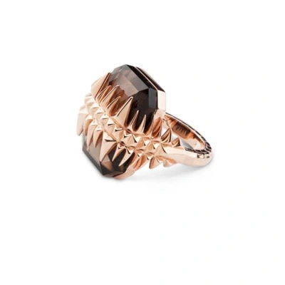 Gucci Black Sea Glacier Ring Rose Gold & Smoky Topaz