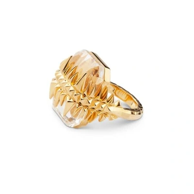Gucci Black Sea Glacier Ring Gold White Topaz