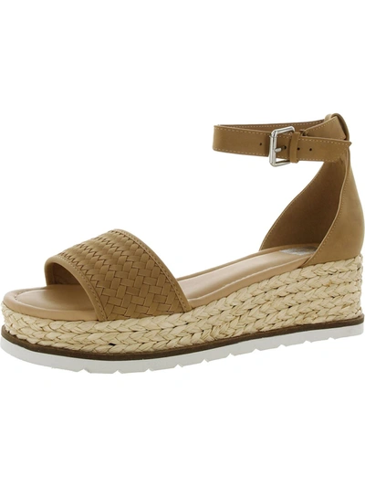 Dolce Vita Baker Womens Ankle Strap Woven Espadrilles In Brown