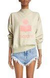 Isabel Marant Étoile Moby-gf Crew Neck Sweatshirt In Light Yellow/ Powder