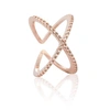 ASTRID & MIYU Across The World Cocktail Ring in Rose Gold