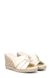 Vince Gilian Leather Espadrille Wedge Sandals In White