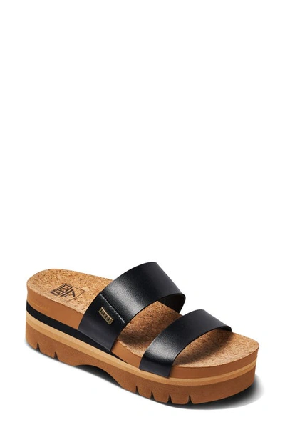 Reef Cushion Vista Higher Platform Sandal In Black