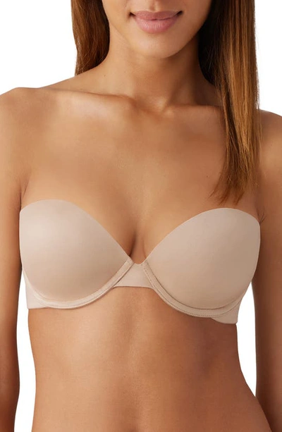 B.tempt'd By Wacoal Future Foundation Underwire Strapless Push-up Bra In Au Natural
