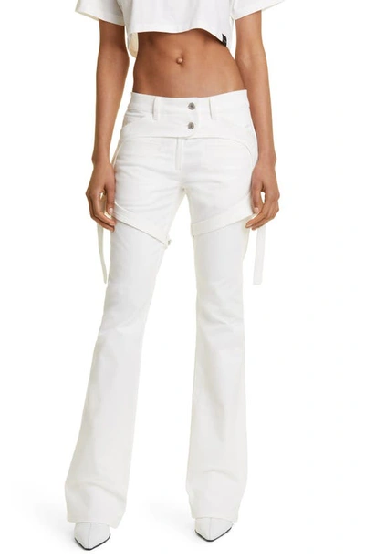 Courrèges Racer Cotton Trousers In White