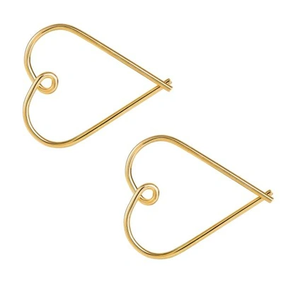 Gucci Heart Hoop Earrings - Gold