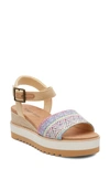 Toms Diana Platform Wedge Sandal In Natural Natural