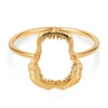 Gucci Shark Jawbone Ring Gold Vermeil