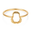 Gucci Mini Shark Jawbone Ring Gold Vermeil