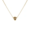 Gucci Smoky Quartz Trillion Cut Necklace In Gold