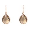 LATELITA LONDON PETITE DROP EARRING SMOKEY QUARTZ ROSEGOLD