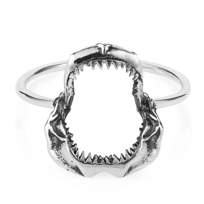 Gucci Shark Jawbone Ring Silver